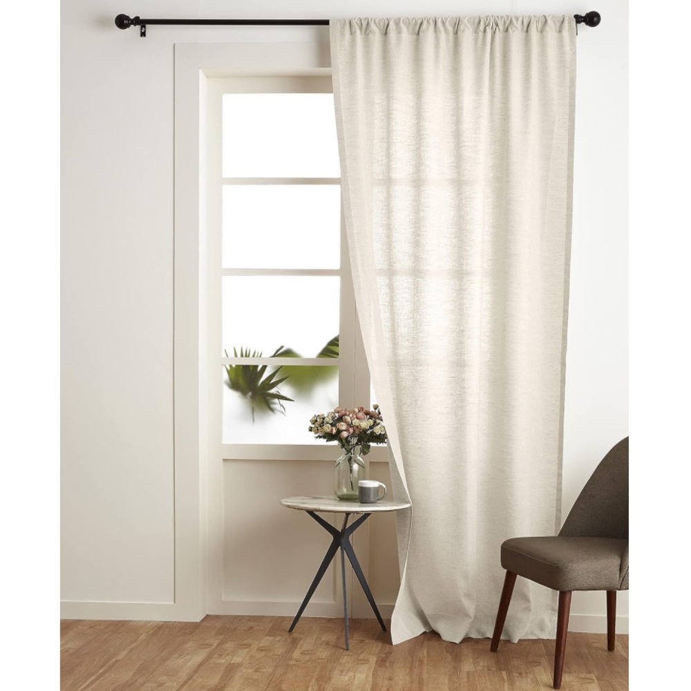NWOT Solino Home 100% Linen Curtain Panel (1), 52x144”, Light Filtering